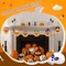 48 Pcs-Halloween Craft Kits for Kids,DIY Handicraft Make Your Own Stickers